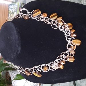 Tiger Eye Statement Necklace